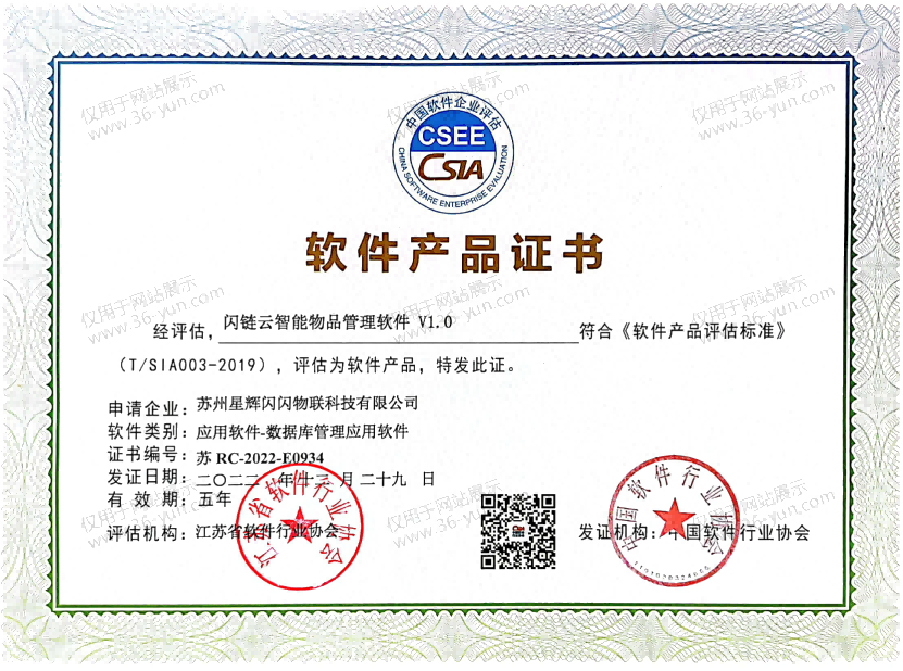Software Product Certificate